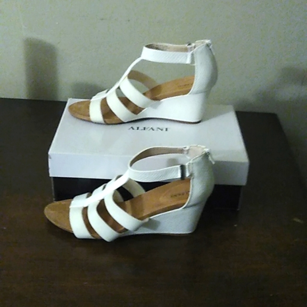 Alfani Pearrl White Sandals